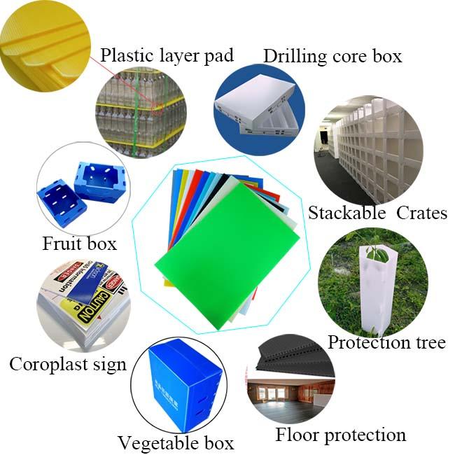 Folhas plásticas onduladas das várias cores para muitos usos em indústrias diferentes