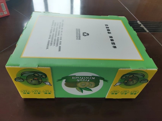 Caixa de frutas de plástico reutilizável com capacidade personalizada e ventilação com impressão colorida